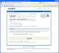 Chase home equity online application page.